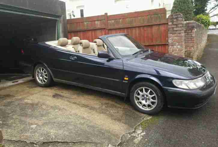 2000 SAAB 9-3 SE TURBO BLUE convertable