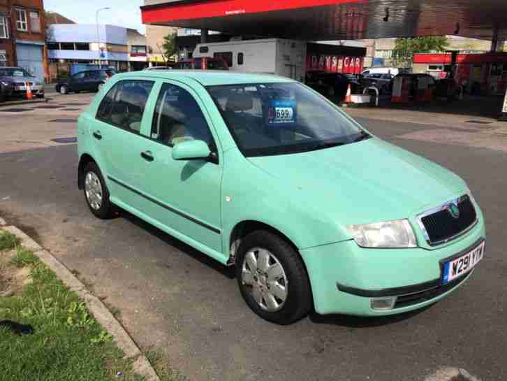 2000 SKODA FABIA COMFORT 16V GREEN 5 DOOR AIRCON POWER STEERING E/WINDOWS MOT 17