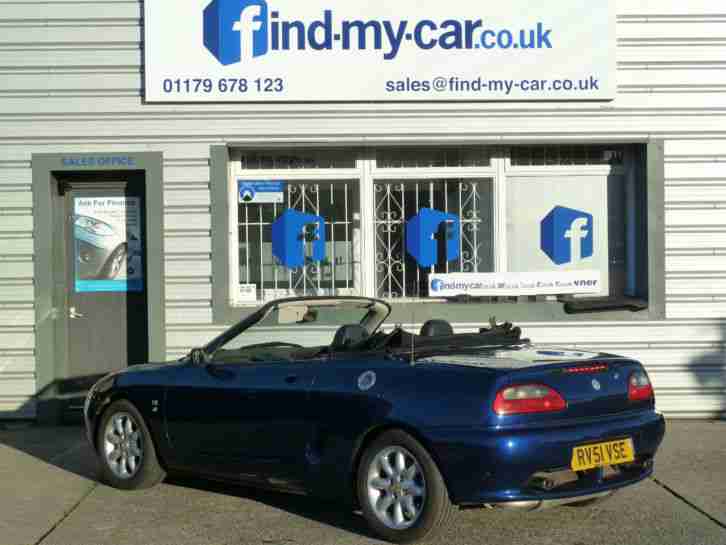 2001 51 MGF 1.8i Convertible in Metallic Blue with Black Leather