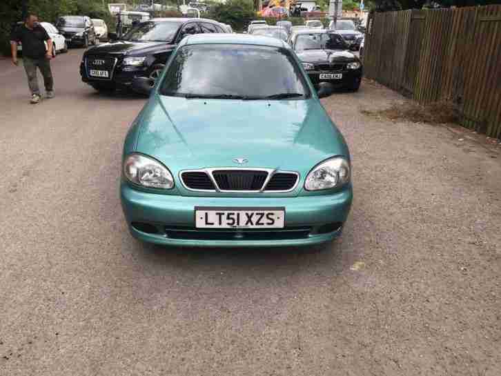 2001 51 daewoo lanos 1.6 se 5dr green ac alloys no reserve