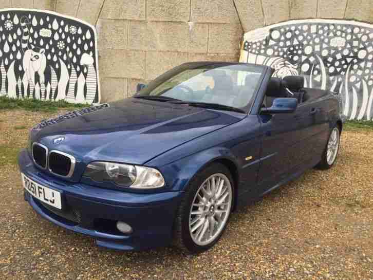 2001 BMW 325 CI Convertible M Sport In Blue With Black Leather New MOT 122K