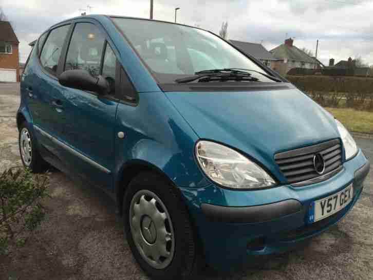 2001 MERCEDES A140 CLASSIC AUTO BLUE AUGUST 2015 MOT ONLY 67K NO RESERVE FSH