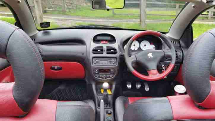 2001 PEUGEOT 206 CC BLACK convertable convertible leather peugout hard top