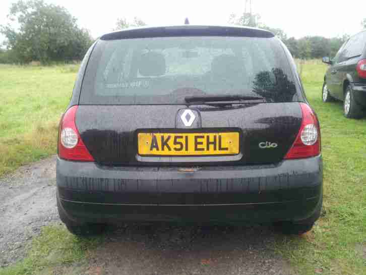 2001 RENAULT CLIO DYNAMIQUE 16V 1.1 SPARES OR REPAIR BLACK