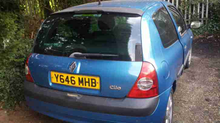 2001 RENAULT CLIO DYNAMIQUE 16V BLUE