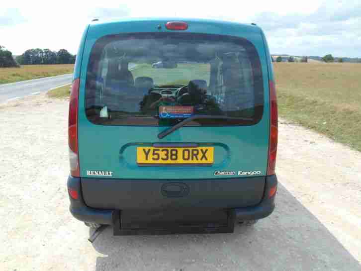 2001 RENAULT KANGOO 3 SEAT WHEELCHAIR ACCESSIBLE VEHICLE