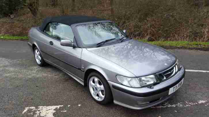 2001 SAAB 9 3 SE TURBO CONVERTIBLE MANUAL GREY WITH PERSONAL PLATE