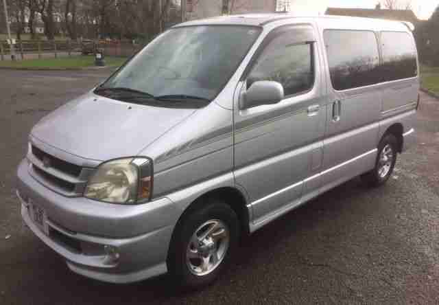 2001 TOYOTA TOURING HIACE 2.7 AUTO 8 SEATER MPV SILVER PETROL & GAS 33000 MILES