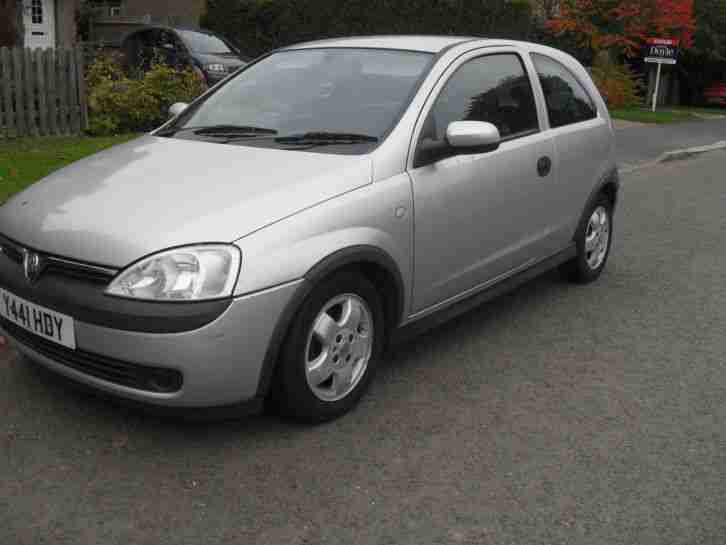 2001 VAUXHALL CORSA ELEGANCE 16V SILVER 1 yr mot