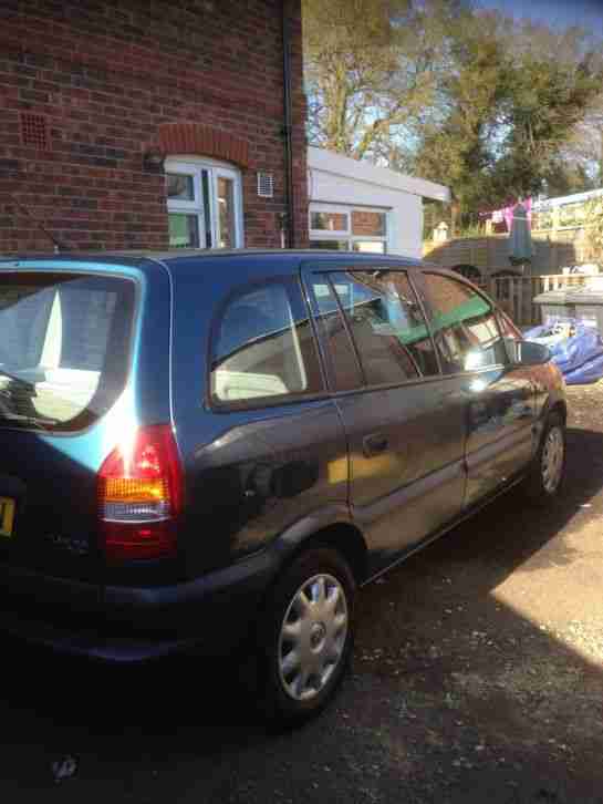 2001 VAUXHALL ZAFIRA 16V CLUB BLUE