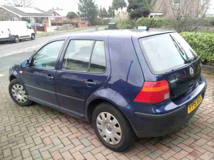 2001 VOLKSWAGEN GOLF TDI BLUE, DIESEL, 5 DOOR.