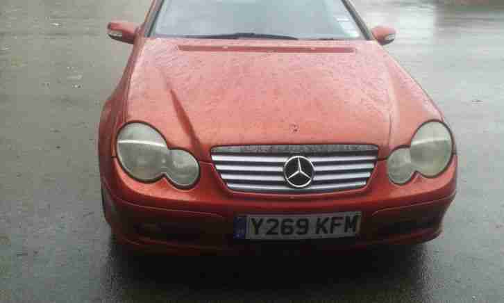 2001 Y MERCEDES C200 KOMPRESSOR AUTO ORANGE 94000 MILES