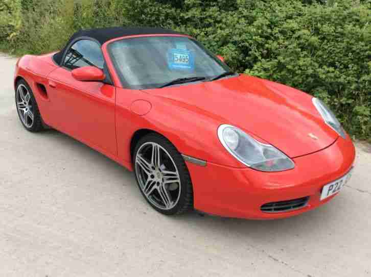 2001 Y REG PORSCHE BOXSTER 2.7 CONVERTIBLE IN GUARDS RED WITH 997 TURBO ALLOYS