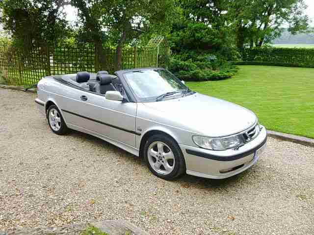 2001 Y SAAB 9 3 SET CONVERTIBLE AUTOMATIC 185BHP 1 LADY OWNER FROM NEW FSH 100K