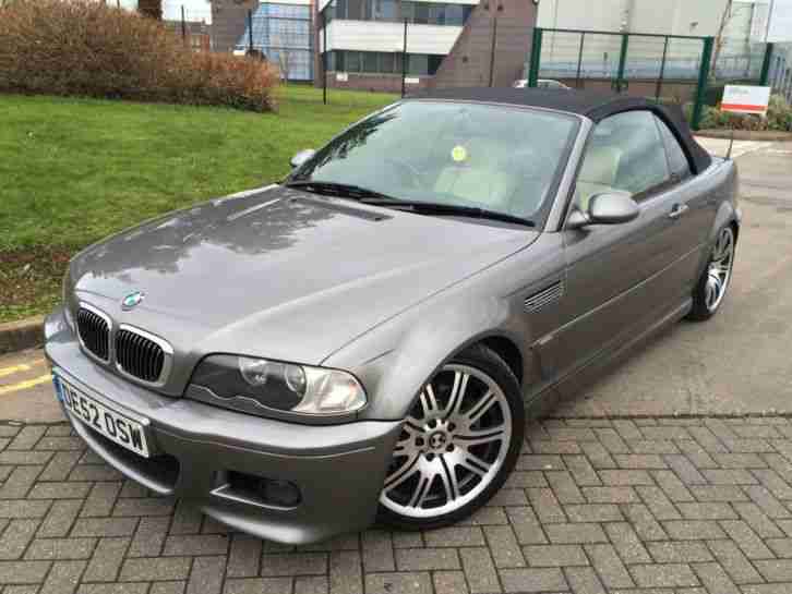 2002 52 BMW M3 E46 CONVERTIBLE INDIVIDUAL CREAM LEATHER SMG2 HKS SATNAV