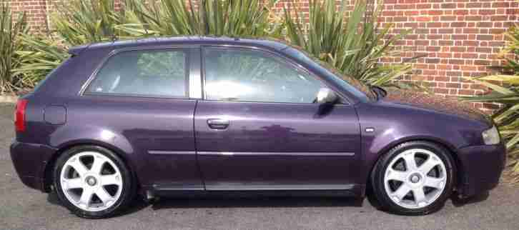 2002 AUDI S3 QUATTRO (225 BAM) RARE MAUVE/PURPLE/VIOLET WITH WHITE LEATHER