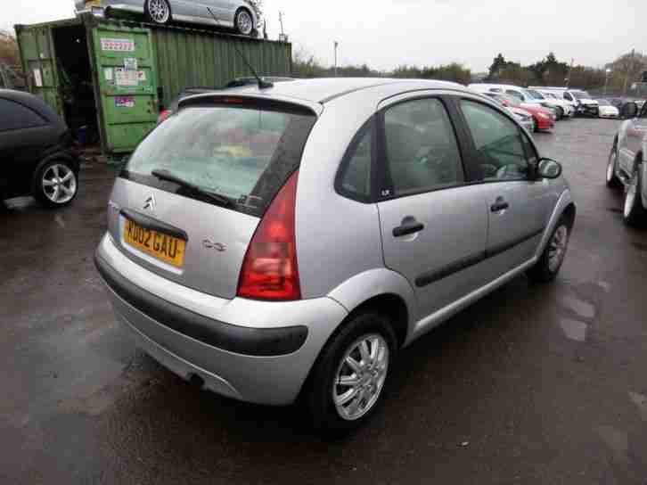 2002 CITROEN C3 1.4I PETROL 5 SPEED MANUAL LX MODEL SPARES OR REPAIRS!!!!!!!!!!!