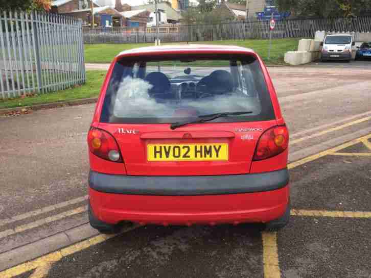 2002 DAEWOO MATIZ SE PLUS RED 55000 MILES SERVICE HISTORY 800CC VERY CHEAP RUN