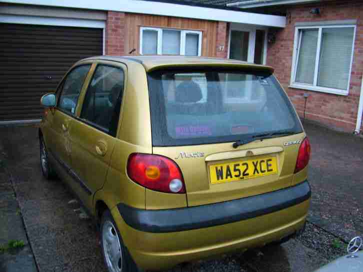 2002 DAEWOO MATIZ SE PLUS YELLOW