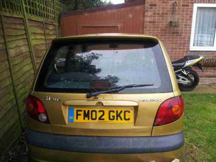 2002 DAEWOO MATIZ SE PLUS YELLOW