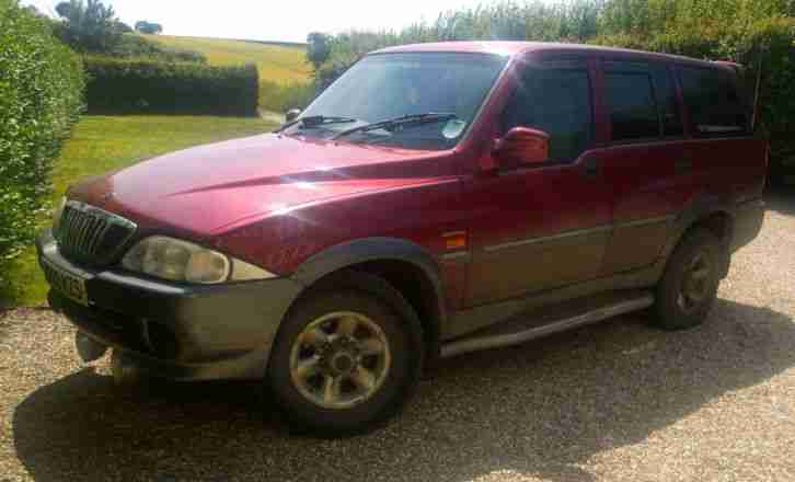 2002 DAEWOO MUSSO TD AUTO RED very low miles