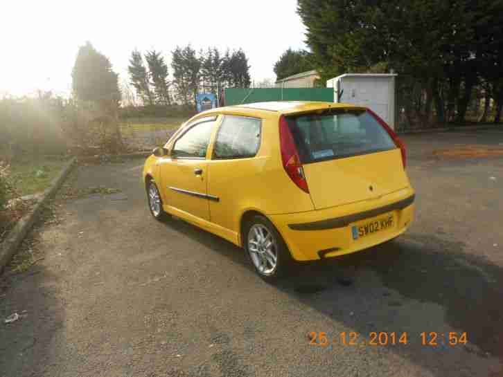 2002 FIAT PUNTO SPORTING 16V YELLOW