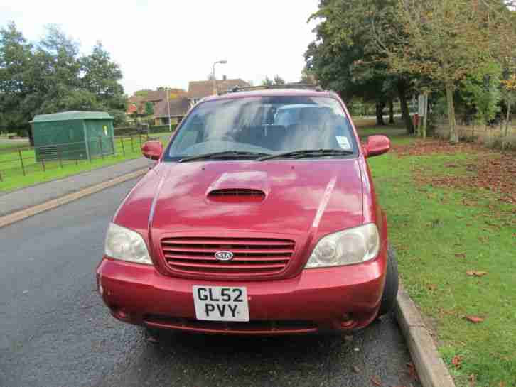 2002 SEDONA LX RED 7 seater 95000 miles