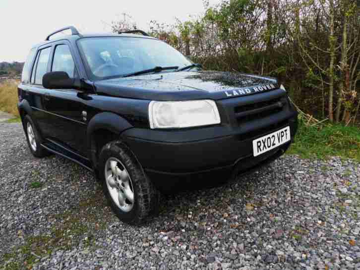 2002 LAND ROVER FREELANDER TD4 ES 4X4 BLACK /GREY LEATHER ONE OWNER FULL S/HIST