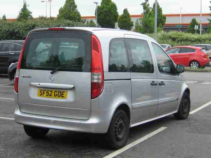 2002 MERCEDES VANEO TREND SILVER RUNS AND DRIVES MOTED TILL FEB 2017