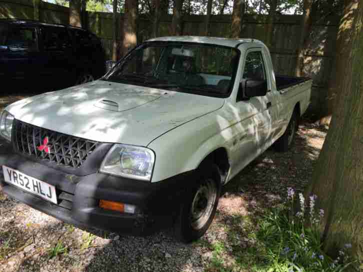2002 MITSUBISHI L200 TD LWB WHITE "SPARES OR REPAIRS" TO CLEAR