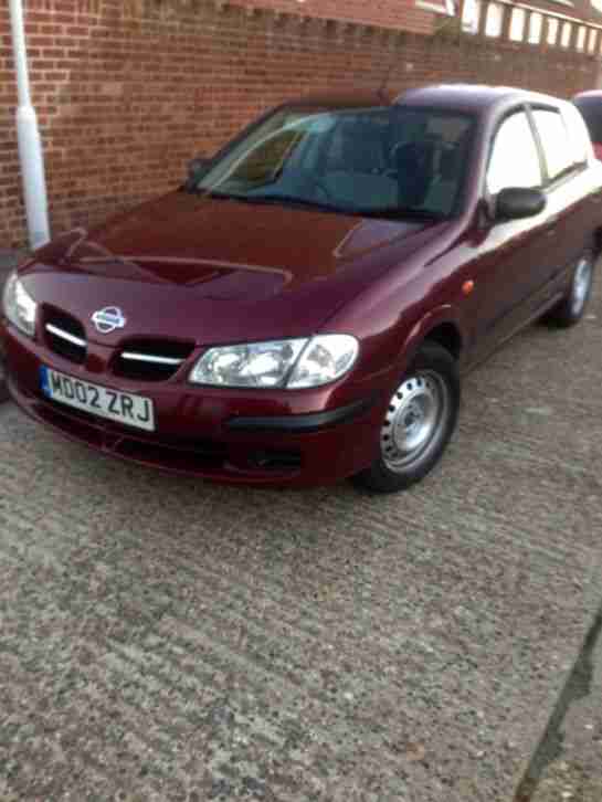 2002 NISSAN ALMERA E AUTO RED AUTOMATIC