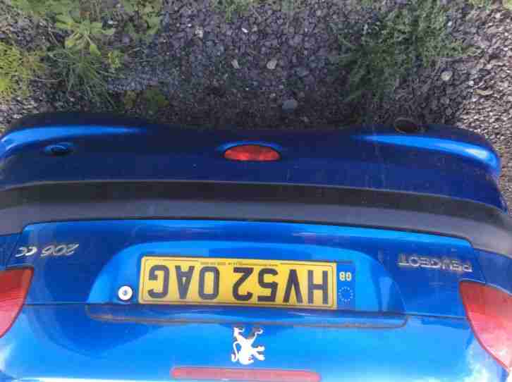 2002 PEUGEOT 206 CC BLUE