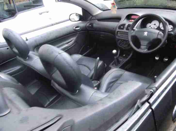 2002 PEUGEOT 206cc Convertible BLACK - Spares or Repairs