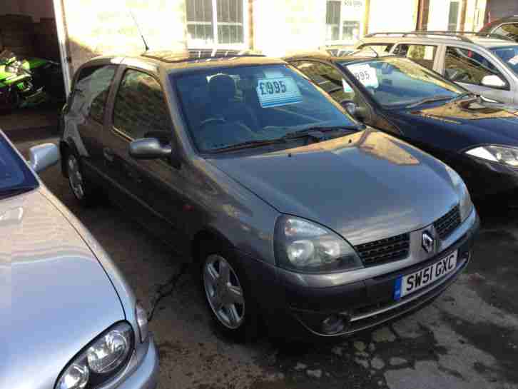 2002 RENAULT CLIO DYNAMIQUE 16V GREY Cheap insurance + CHEAP CAR