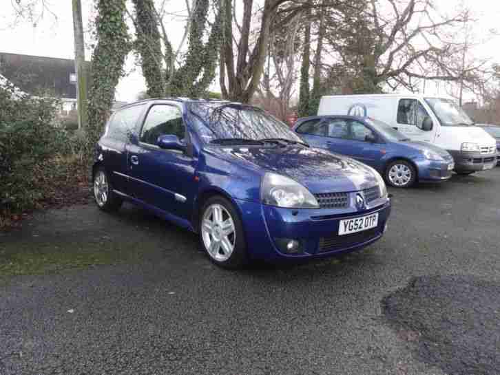 2002 RENAULT CLIO SPORT 172 BLUE HALF LEATHER INTERIOR ALLOY WHEELS