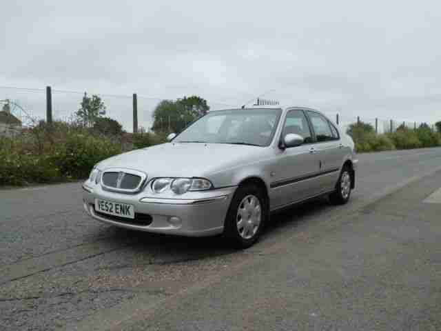 2002 ROVER 45 SPIRIT SILVER 12 MONTHS MOT