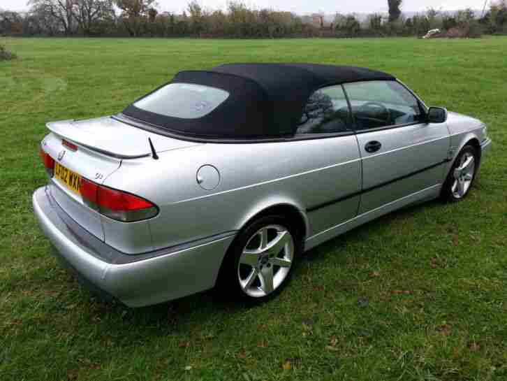 2002 SAAB 9-3 2.0 T AERO MANUAL CONVERTIBLE SILVER