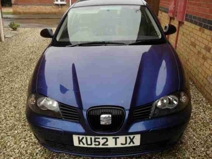 2002 SEAT IBIZA S BLUE 3 DOOR 89000 MILES MOT UNTIL NOVEMBER 16