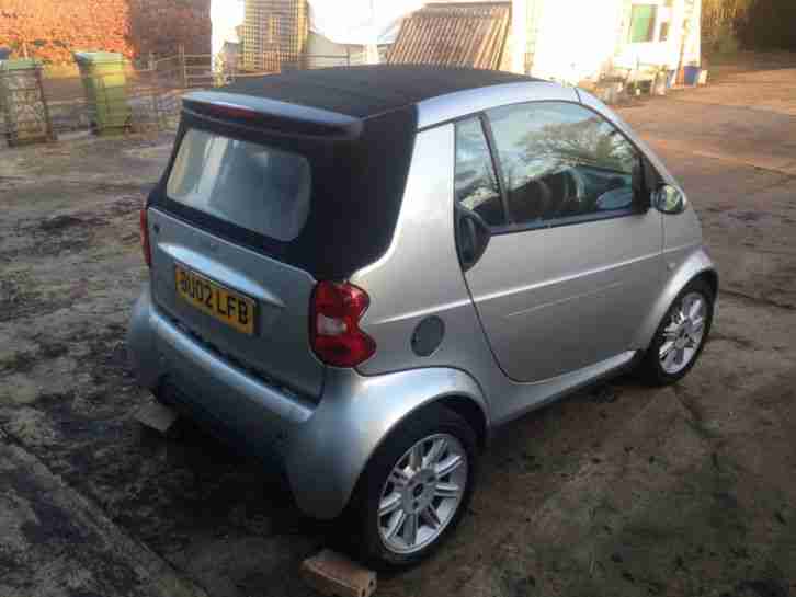 2002 SMART CITY PASSION 50 AUTO SILVER CABRIOLET RHD **SPARES OR REPAIRS**