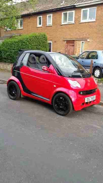 2002 SMART CITY PASSION SOFTOUCH AUTO BLACK RED PINK CONVERTIBLE CABRILOET RHD