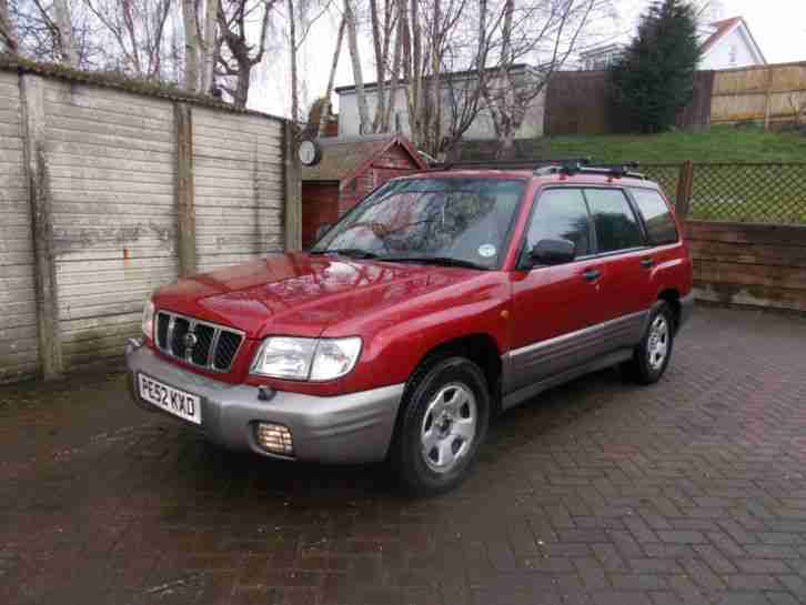 2002 SUBARU FORESTER ALL WEATHER MAROON/GREY 2 OWNERS FROM NEW HANDBOOKS