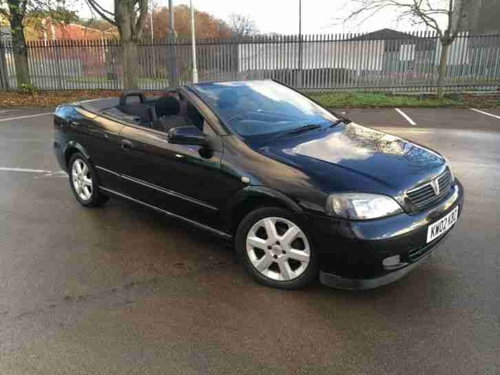 2002 VAUXHALL ASTRA COUPE CONVERTIBLE BLACK