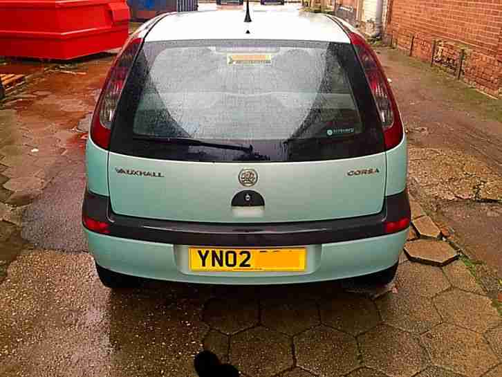 2002 VAUXHALL CORSA CLUB 1.0 12V MINT GREEN ONLY 61,000 MILES! NO RESERVE