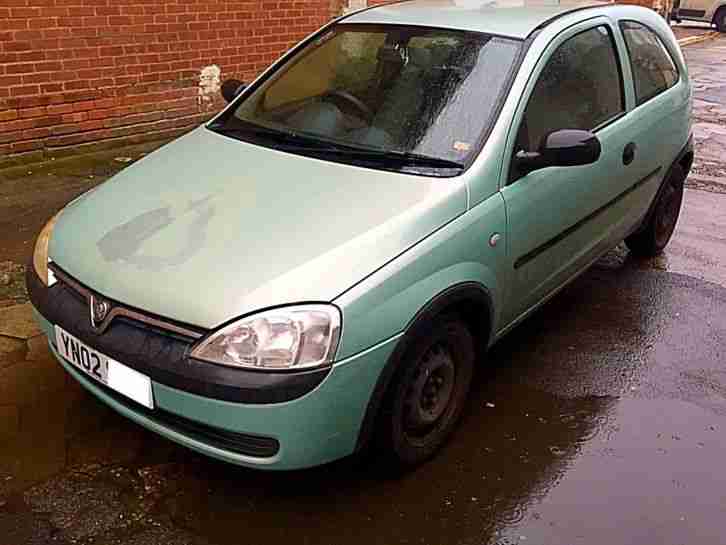 2002 VAUXHALL CORSA CLUB 1.0 12V MINT GREEN ONLY 61,000 MILES! NO RESERVE