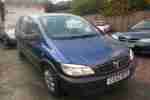 2002 VAUXHALL ZAFIRA 1. CLUB BLUE 7 SEATS