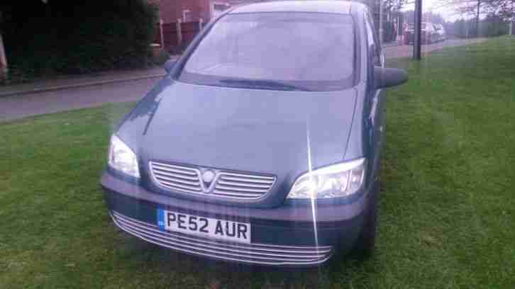 2002 VAUXHALL ZAFIRA 16V CLUB GREEN