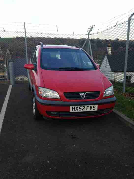 2002 VAUXHALL ZAFIRA ELEGANCE 16V RED