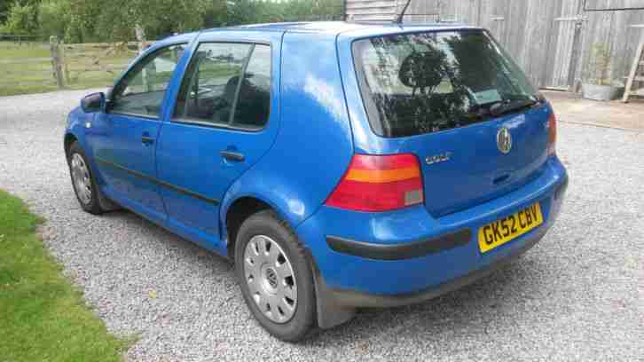 2002 VOLKSWAGEN GOLF TDI SE BLUE