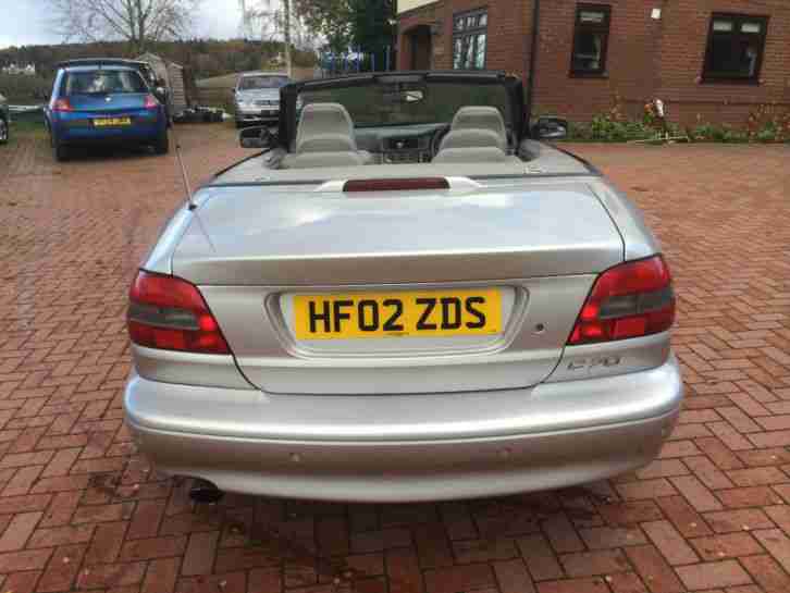 2002 VOLVO C70 2.0 20V LPT AUTO SILVER CONVERTIBLE