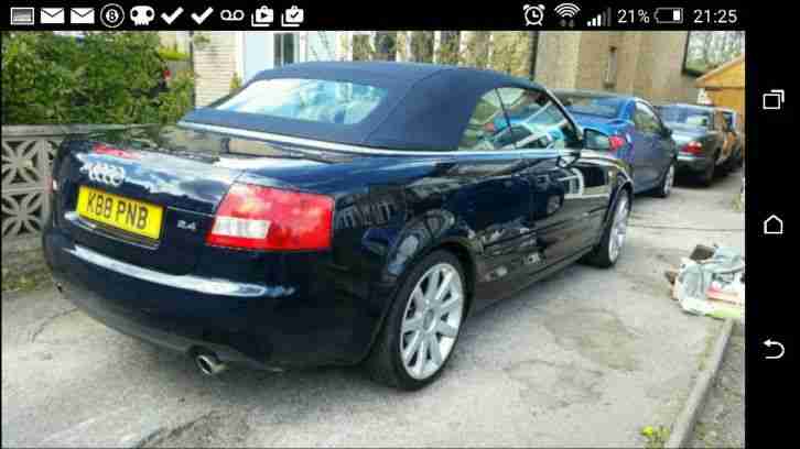 2002 audi a4 convertible 2.4 auto leather full mot private plate px swap why